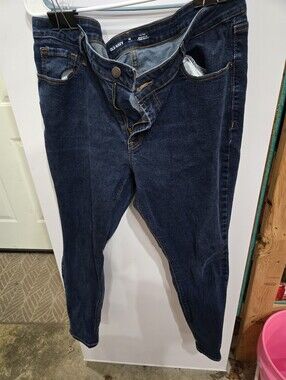 Old Navy Rockstar Super Skinny Jeans - Dark Blue with Dark Blue Waistband